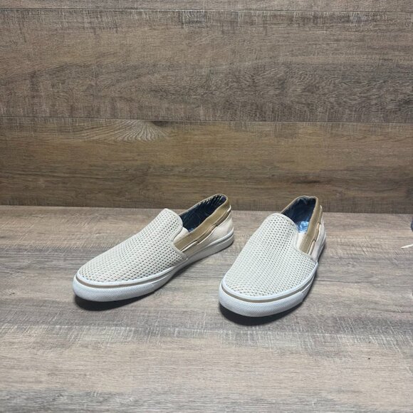 Tommy Bahama Jaali Tan Canvas Mesh Slip On Shoes Men's Size 10 - Picture 1 of 7